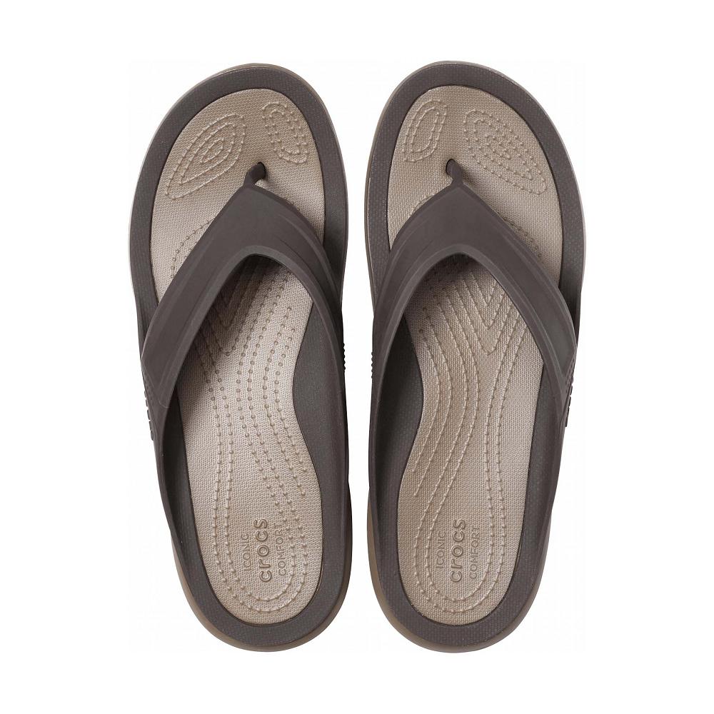 Khaki Men's Crocs Swiftwater™ Wave Flip Sandals | NZ 1208SGLO